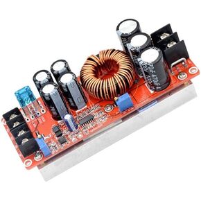 KOOBOOK 1Pcs 1200W 20A DC Car Step-up Power Supply Module Boost Converter Adjustable 10-60V to 12-83V