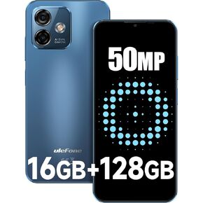 Ulefone Update Has NFC Note 16 Pro Unlocked Cell Phones, 16GB+128GB, Android 13 Unlocked Smartphone, 50MP Main Camera, 6.52" Waterdrop Screen, 8-Core Processor, 4400mAh Dual 4G Phone Unlocked-Black