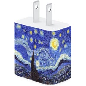 ملصقات لاصقة لشاحن الحائط من Art Time متوافقة مع قابس iPhone iPad (18W / 20W USB-C) - غطاء شخصي - نحيف جدًا in Kuwait