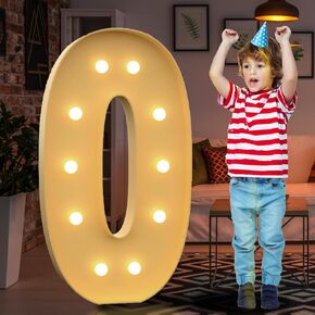 4FT Marquee Light Up Numbers Letters, DIY Mosaic Numbers for Balloons, Giant Marquee Numbers, Number 0-9 Balloon for Birthday, Anniversary Decorations, Wedding Party Decor