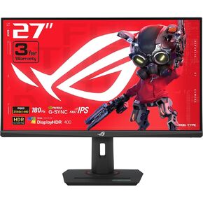 ASUS ROG Strix 27" QHD (2560x1440) HDR400 USB-C Gaming Monitor (XG27ACS), 180Hz,1ms, Fast IPS, 133% sRGB, Extreme Low Motion Blur Sync, G-Sync Compatible, DisplayWidget, Tripod Socket, 3 Year Warranty