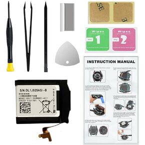 Replacement Battery for Galaxy Gear S3 Frontier & Gear S3 Classic, EB-BR760ABE Battery Compatible with Samsung Gear S3 Frontier & Gear S3 Classic, with Repair Tools & Instruction