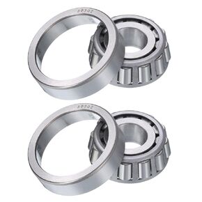 uxcell 2pcs 32005X Tapered Roller Bearing Cone and Cup, 25mm Bore x 47mm OD x 16mm Thick, Chrome Steel Taper Bearing Set, ABEC-3