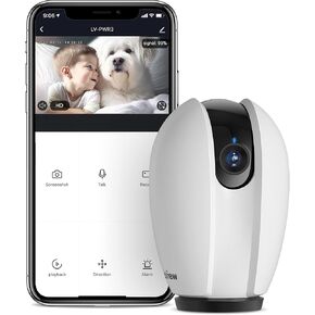 LaView Security Cameras 2k with Color Night Vision, 4MP Cameras for Home Security with Motion Detection, Two-Way Audio, Indoor WiFi Camera for Baby/Pet, Alexa, USA Cloud Service,White