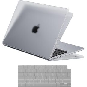 Soonjet for MacBook Air 15 inch Case 2023 New M2 [100% Match Official Color] [Ultra Thin Armor] Protective Hard Shell + Translucent Keyboard Cover for Laptop Model A2941 - Midnight Clear