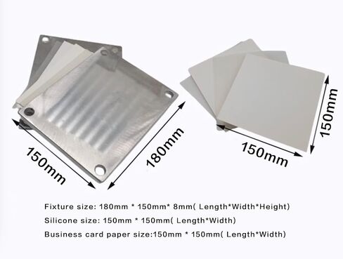 Battery Cell Fixture (Including Silicone pad and Business Card Paper), Aluminum Alloy Fixture, for pressurization and Lithium-Sulfur,for lab Research. (160mm * 120mm * 8mm) in Saudi Arabia