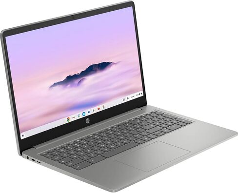 HP Chromebook Plus Laptop 15.6 Inch Intel Core i3-N305 8GB LPDDR5 RAM 128GB UFS UHD Graphics ChromeOS Wifi Bluetooth USB-C 1080p Webcam MicroSD Reader, Mineral Silver 15a-nb0033dx Computer (Renewed) in Saudi Arabia