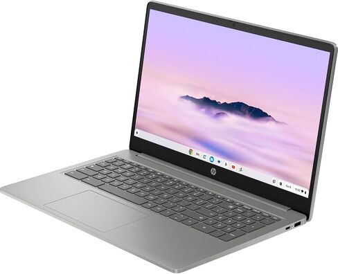 HP Chromebook Plus Laptop 15.6 Inch Intel Core i3-N305 8GB LPDDR5 RAM 128GB UFS UHD Graphics ChromeOS Wifi Bluetooth USB-C 1080p Webcam MicroSD Reader, Mineral Silver 15a-nb0033dx Computer (Renewed) in Saudi Arabia