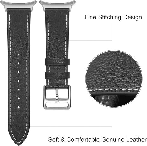 سوار TRUMiRR لساعة Galaxy Watch Ultra 47 مم للرجال والنساء، حزام ساعة جلدي بنقرة واحدة بدون فجوة لساعة Samsung Galaxy Watch Ultra 47 مم (2024) in Kuwait