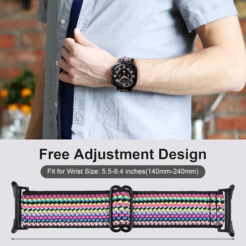 Elastic Nylon Band Compatible for Samsung Galaxy Watch Ultra Bands 47mm 2024, 3 Pack Adjustable Soft Breathable Sport Strap Replacement for Men Women in Saudi Arabia