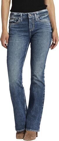 Silver Jeans Co. Women's Suki Mid Rise Curvy Fit Bootcut Jeans, Med Wash CVS383 in Saudi Arabia