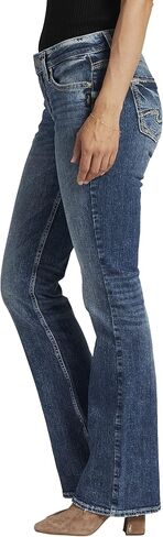 Silver Jeans Co. Women's Suki Mid Rise Curvy Fit Bootcut Jeans, Med Wash CVS383 in Saudi Arabia