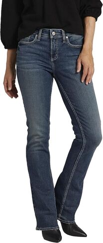 Silver Jeans Co. Women's Suki Mid Rise Curvy Fit Bootcut Jeans, Med Wash CVS383 in Saudi Arabia