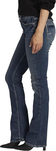 Silver Jeans Co. Women's Suki Mid Rise Curvy Fit Bootcut Jeans, Med Wash CVS383 in Saudi Arabia