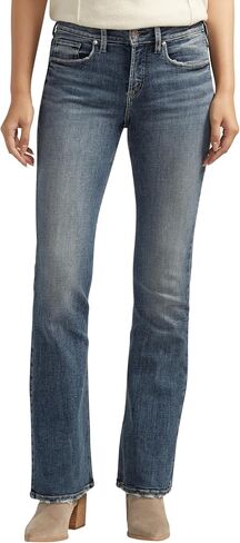 Silver Jeans Co. Women's Suki Mid Rise Curvy Fit Bootcut Jeans, Med Wash CVS383 in Saudi Arabia