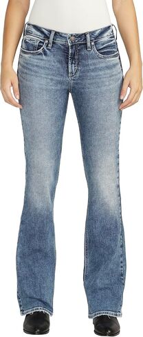Silver Jeans Co. Women's Suki Mid Rise Curvy Fit Bootcut Jeans, Med Wash CVS383 in Saudi Arabia