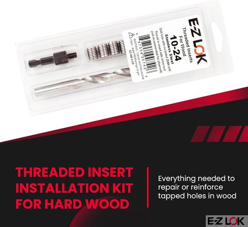 E-Z LOK 400-008-CR Thread Installation Kit for Hard Wood Stainless Steel Threaded Inserts 8-32 (10), Drill, Installation Tool in Saudi Arabia