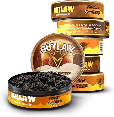 Outlaw Dip - مستقيم - قطع الدهون - 6 عبوات - خالي من التبغ وخالي من النيكوتين in Kuwait