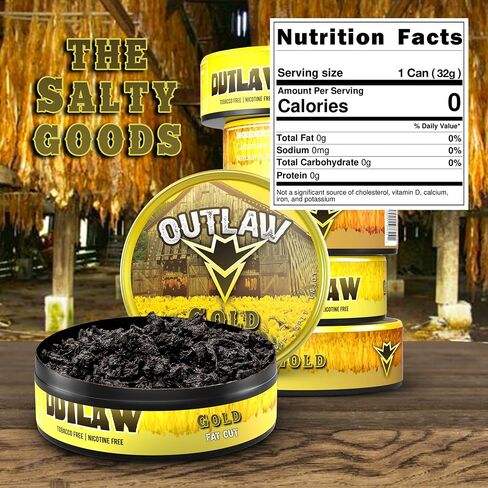 Outlaw Dip - مستقيم - قطع الدهون - 6 عبوات - خالي من التبغ وخالي من النيكوتين in Kuwait
