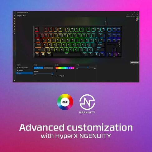 HyperX Alloy MKW100 Mechanical Gaming Keyboard Wired Detachable Wrist Rest Full Size Red Switch RGB Lighting NGENUITY for PC, PS5, PS4, Xbox Series X|S, Xbox One Laptop Desk Setup, Black (Renewed) in Saudi Arabia
