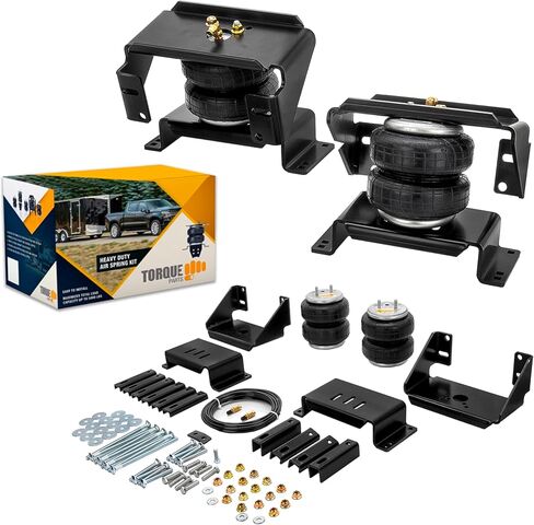 طقم تعليق كيس الهواء TORQUE لـ 2011-2016 Ford F250 F350 و2011-2013 Ford F450 2WD 4WD F-250 F-350 Super Duty Rear Helper Bag Spring 5000 رطل (يستبدل Firestone Ride Rite 2597) (TR2597) in Kuwait