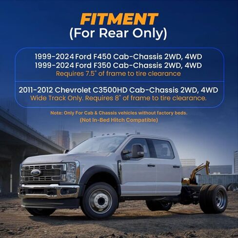 طقم تعليق كيس الهواء TORQUE لـ 2011-2016 Ford F250 F350 و2011-2013 Ford F450 2WD 4WD F-250 F-350 Super Duty Rear Helper Bag Spring 5000 رطل (يستبدل Firestone Ride Rite 2597) (TR2597) in Kuwait