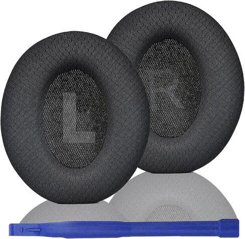 Adhiper Replacement Ear Pads for Anker Soundcore Space Q45 Headphones, Q45 Memory Foam & Mesh Fabric Headphone Earpads, Wear Comfortable Headphone Pads/Headphone Pads Replacement(Black) in Saudi Arabia