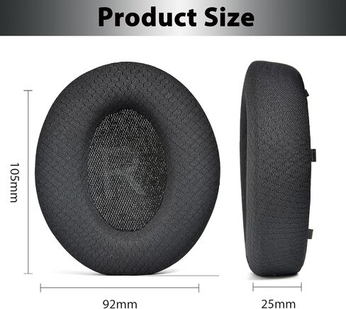 Adhiper Replacement Ear Pads for Anker Soundcore Space Q45 Headphones, Q45 Memory Foam & Mesh Fabric Headphone Earpads, Wear Comfortable Headphone Pads/Headphone Pads Replacement(Black) in Saudi Arabia
