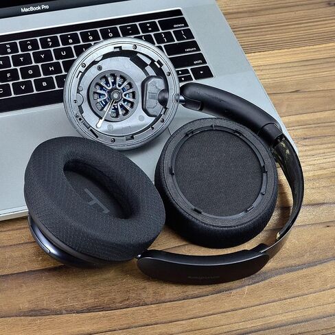 Adhiper Replacement Ear Pads for Anker Soundcore Space Q45 Headphones, Q45 Memory Foam & Mesh Fabric Headphone Earpads, Wear Comfortable Headphone Pads/Headphone Pads Replacement(Black) in Saudi Arabia
