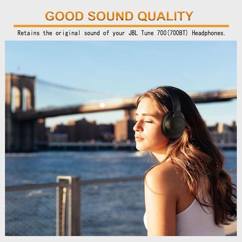 وسائد أذن بديلة لسماعات JBL Tune 700BT/Tune 710BT/Tune 720BT/Tune 750BT/Tune 750BTNC/Tune 760NC/Tune 770NC، وسائد الأذن، وأغطية الأذن لسماعات الرأس - أسود in Kuwait