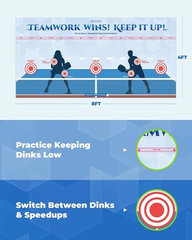 Pickleball Practice Rebounder, Beginner-Friendly Pickleball Training Pad Equipment to Quickly Improve Your Forehands, Dink Shots and Volleys, 4 * 4 FT in Saudi Arabia