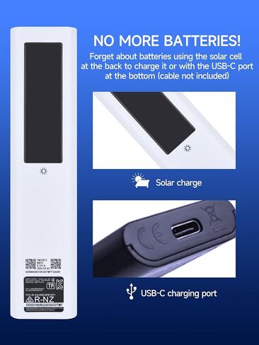 BN59-01391A Solar Voice Replacement Remote for Samsung Frame TV Remote with Bluetooth Rechargeable Solar Cell, Compatible with Samsung 2021-2023 Neo LED Smart 4K Ultra HD TV, 4 Shortcut Buttons, White in Saudi Arabia
