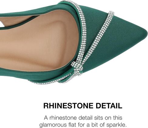 Journee Womens Rebbel Sling Back Pointed Toe Evening Dress Flats in Saudi Arabia