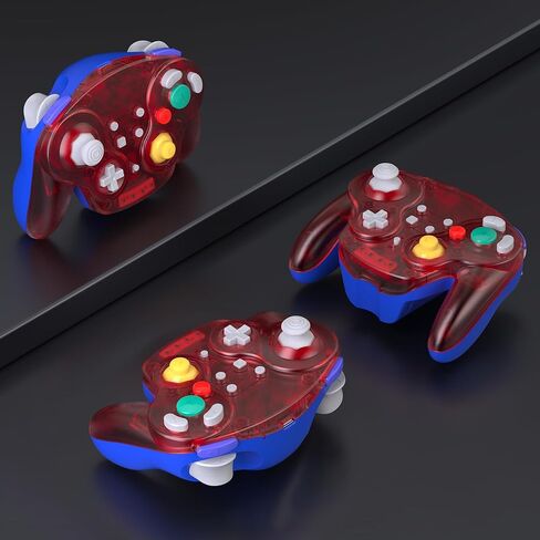 وحدة تحكم NGC لاسلكية SAFFUN 2.4 جيجا هرتز، مستقبل جيم كيوب، متوافق مع وحدة تحكم جيم كيوب (قابلة لإعادة الشحن) (التوصيل والتشغيل) (اهتزاز مدمج) نيلي in Kuwait