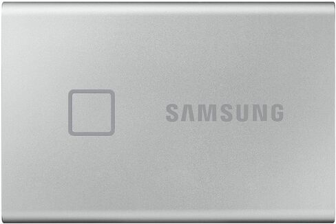 Samsung T7 Touch Portable SSD - 2 تيرابايت - USB 3.2 Gen.2 SSD خارجي فضي معدني (MU-PC2T0S/WW) in Saudi Arabia