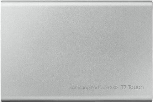 Samsung T7 Touch Portable SSD - 2 تيرابايت - USB 3.2 Gen.2 SSD خارجي فضي معدني (MU-PC2T0S/WW) in Saudi Arabia