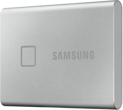 Samsung T7 Touch Portable SSD - 2 تيرابايت - USB 3.2 Gen.2 SSD خارجي فضي معدني (MU-PC2T0S/WW) in Saudi Arabia