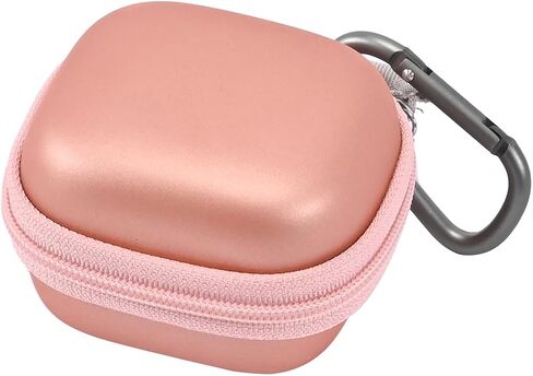 RAIACE Hard Travel Storage Case Compatible with TAGRY X08 Bluetooth Headphones Earbuds, Mesh Pocket for Cables and Accessories. - Rose Gold in Saudi Arabia