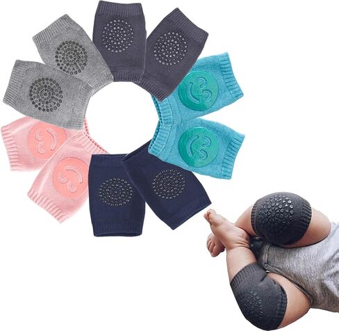 Baby Knee Pads for Crawling (5 Pairs), Walking Protector Knee Pads For babies Toddler Kids Girls Boys 1-3. in Saudi Arabia