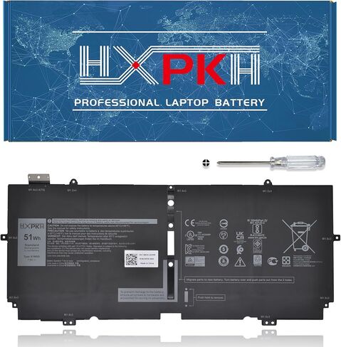 X1W0D بطارية كمبيوتر محمول لـ Dell XPS 13 7390 2-in-1 XPS 13 9310 2-in-1 Series Notebook 52TWH DD9VF 0DD9VF XX3T7 0XX3T7 00FDRT P103G P103G001 P103G002 X1WOD MM6M8 0MM6M8 7.6V 51Wh in Kuwait