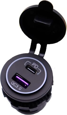 QC3.0 USB A Charger Socket for Car, LOKEKE Waterproof 45W PD USB Type C & QC3.0 Quick Charger Power Charging Socket Outlet Adapter Port for Marine Boat RV Boat in Kuwait
