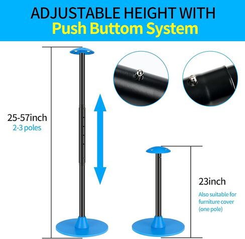 2 Pcs Boat Cover Support Pole System with 8 Adjustable Height (23"-57") - Furniture Cover Support Pole with Sandbag, Storage Bag in Saudi Arabia