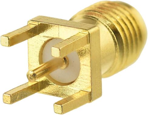10pcs SMA Female PCB Panel Edge Mount Connector Straight Solder RF Coaxial Adapter Vertical Thru Hole Goldplated in Saudi Arabia