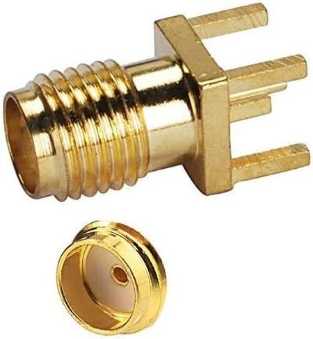 10pcs SMA Female PCB Panel Edge Mount Connector Straight Solder RF Coaxial Adapter Vertical Thru Hole Goldplated in Saudi Arabia