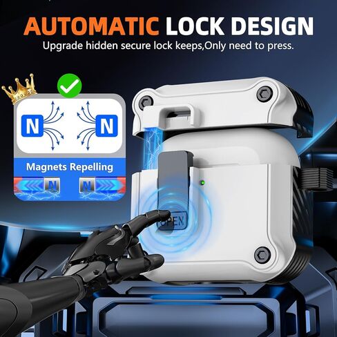 Inesore Compatible with AirPods 4th Generation Case,with Cleaner kit,Automatic Snap Switch Secure for New Airpods 4 Charging Cover (2024)-Black in Kuwait