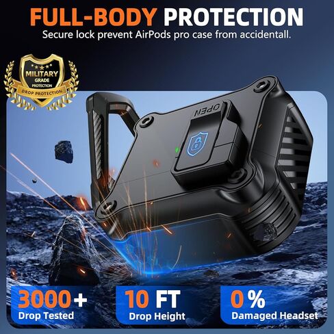 Inesore Compatible with AirPods 4th Generation Case,with Cleaner kit,Automatic Snap Switch Secure for New Airpods 4 Charging Cover (2024)-Black in Saudi Arabia