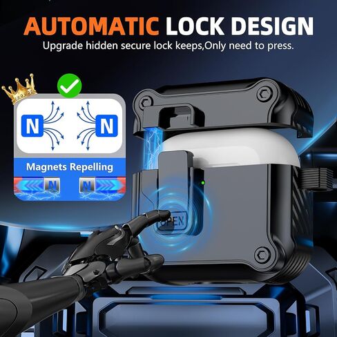 Inesore Compatible with AirPods 4th Generation Case,with Cleaner kit,Automatic Snap Switch Secure for New Airpods 4 Charging Cover (2024)-Black in Saudi Arabia