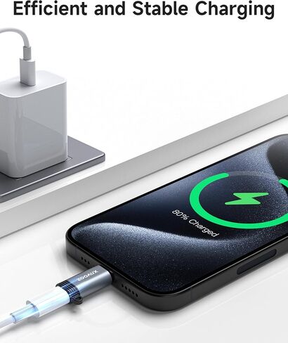 4 Pack for Lightning to USB C Adapter, Lightning Female to USB C Male Adapter for iPhone 15,iPad Pro,Type C Devices, Type C Charger Connector, Support Charging &Data Transfer, Not for Audio/OTG/Mic in Saudi Arabia