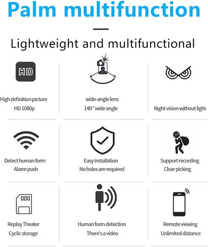 Luqeeg 1080P HD Video Camera with Connection, Motion Detection, Mini Size, Intelligent Security for Home Outdoor in Saudi Arabia