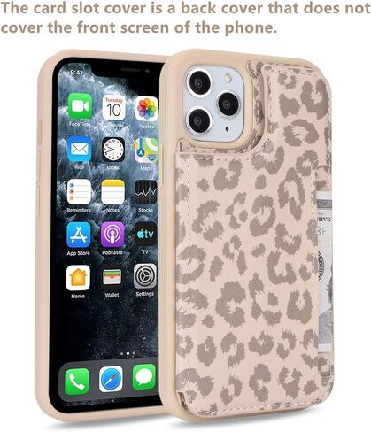 iCoverCase Compatible with iPhone 11 Pro Phone Case with Card Holder, Wallet Case for Women Men RFID Blocking PU Leather Protective Case 5.8 Inch (Beige) in Saudi Arabia